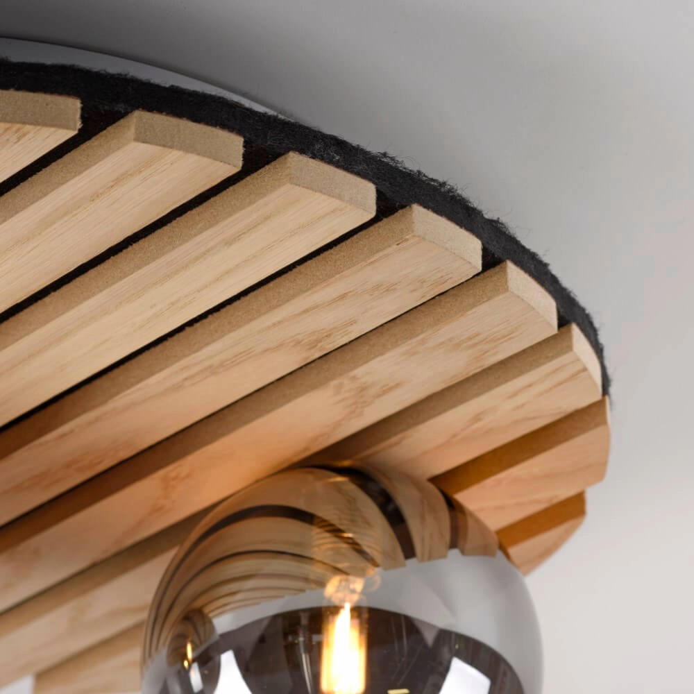 Plafonnier en bois Green Stika autour Just Light 4043689004231