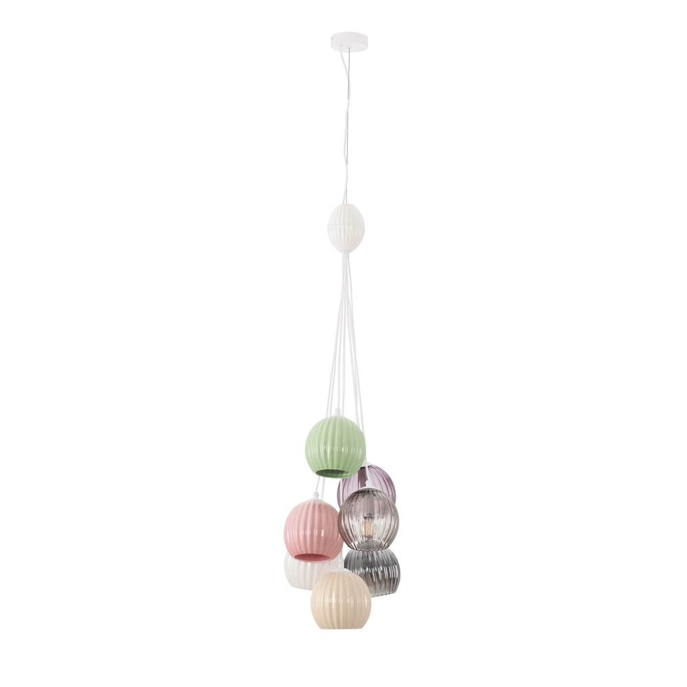 Suspension colorée Meline 7 lumières Suspension colorée Meline 7 lumières