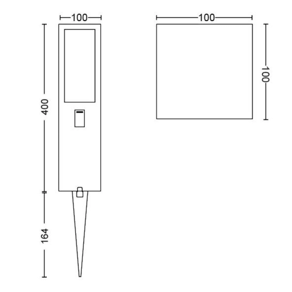 Lampe d'extérieur sur pied Hue Impress 40cm - 24 volts - noir Philips 8718696170526