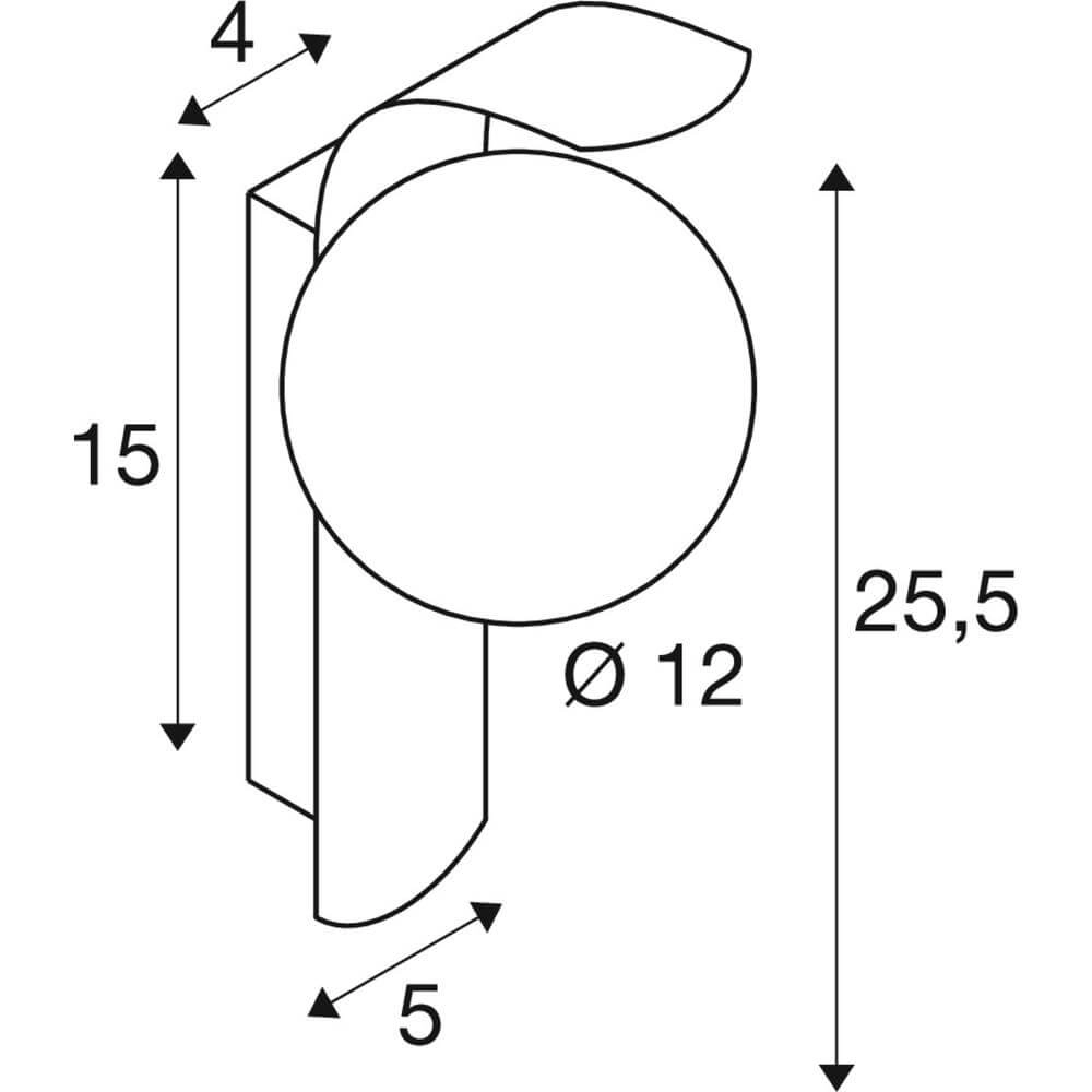 Applique murale noire Sun globe SLV 4024163292825