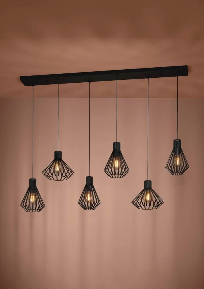 Lampe suspendue en fil de fer Basidano 6x E27 Stars of Light 9008606239030