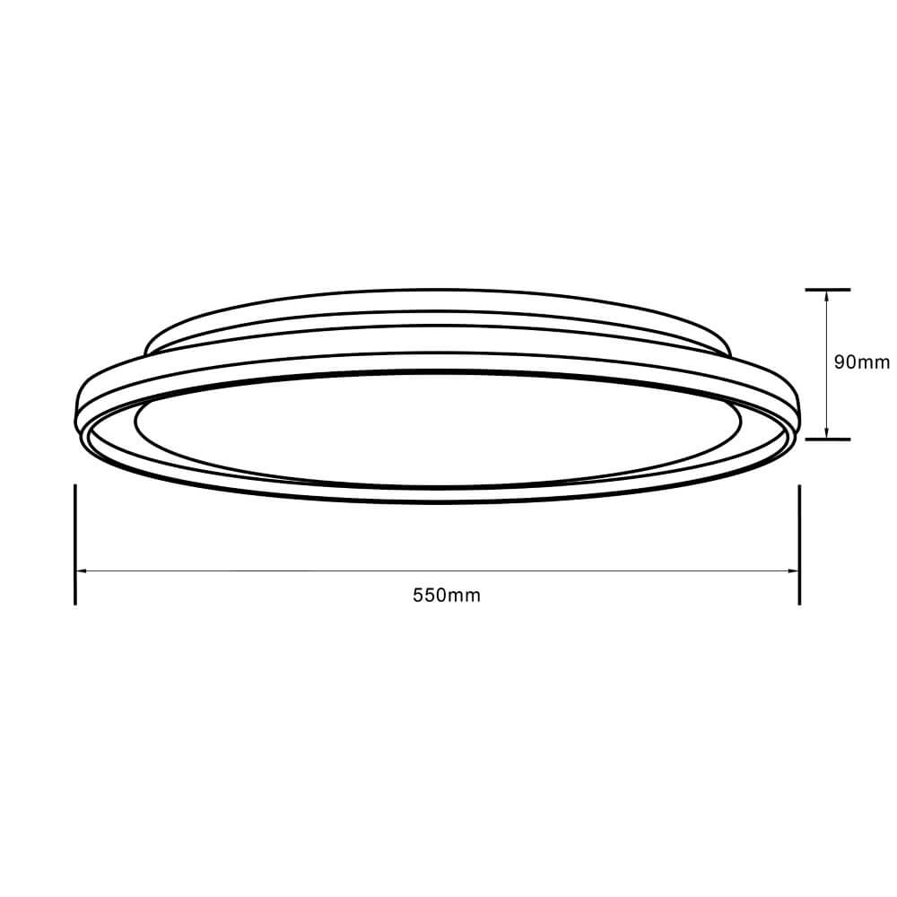 Plannière LED élégante Pederson Ø 55 cm Brilliant 4004353409721