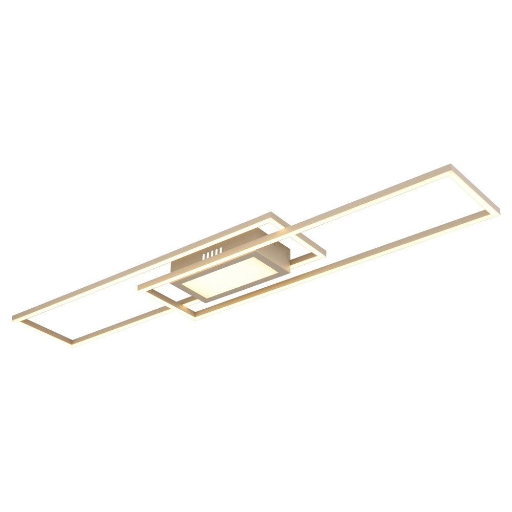 Lampe de plafond allongée Saunders brun sable Globo 9007371587353