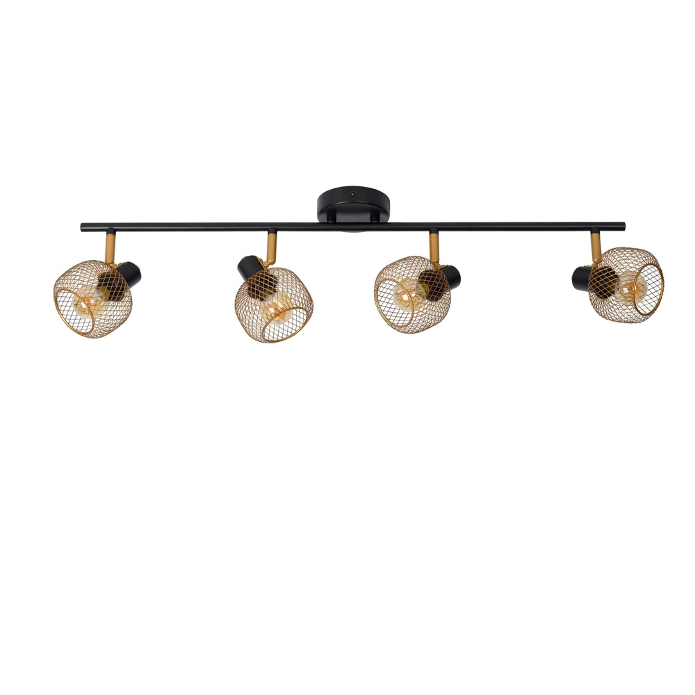 Éclairage de plafond Maren Or 4 lumières