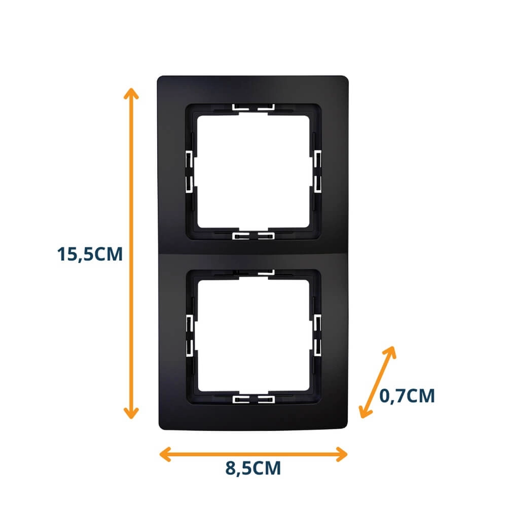 Cadre de recouvrement Paris 3 fois noir Lyora 4008224657198