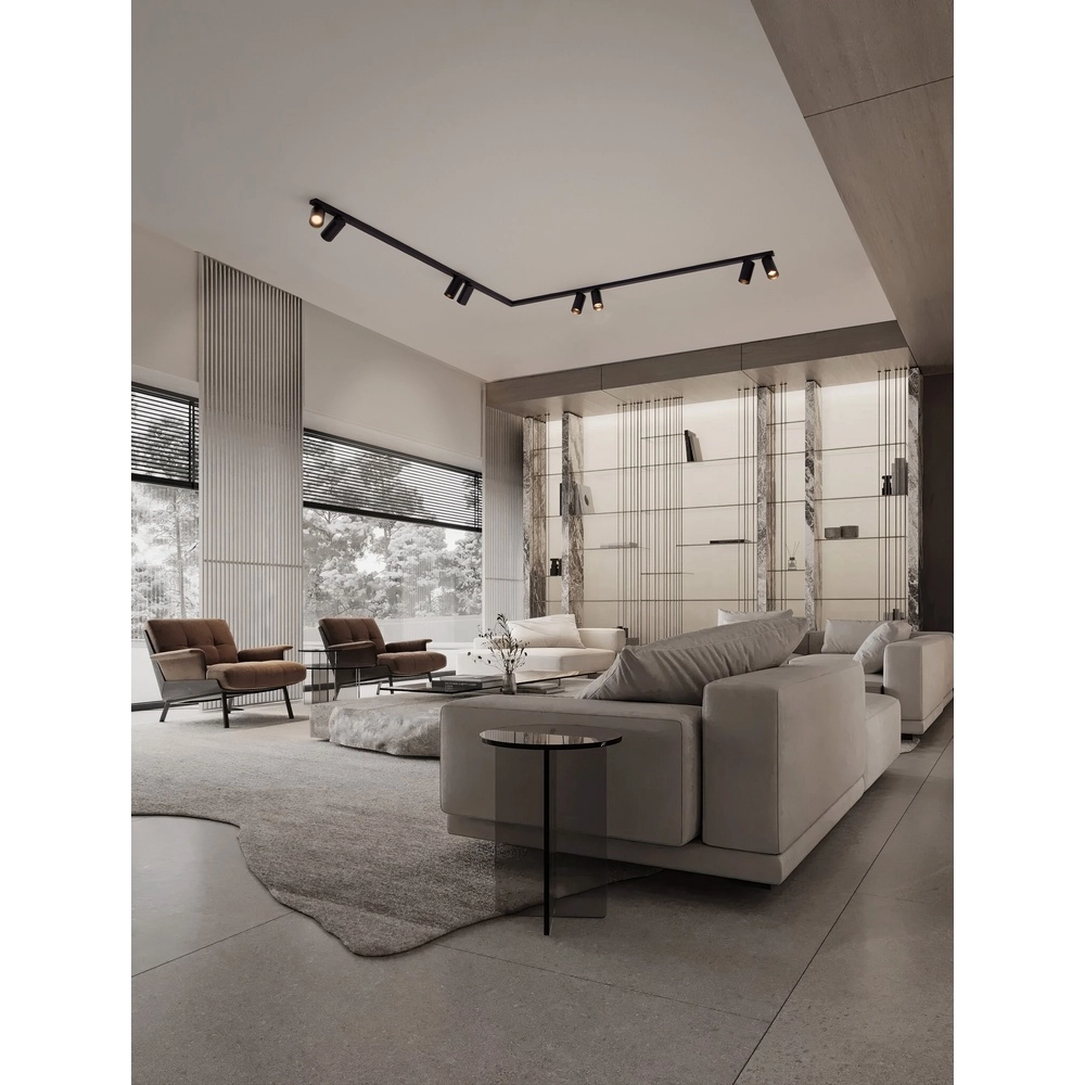 Plafonnier à 8 lumières Oso noir Lyora 5212017465122