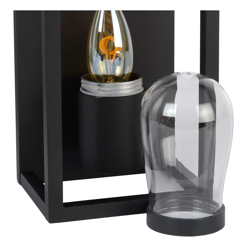 Lampe murale noire Carlyn salle de bain unique IP54 Lucide 5411212271723
