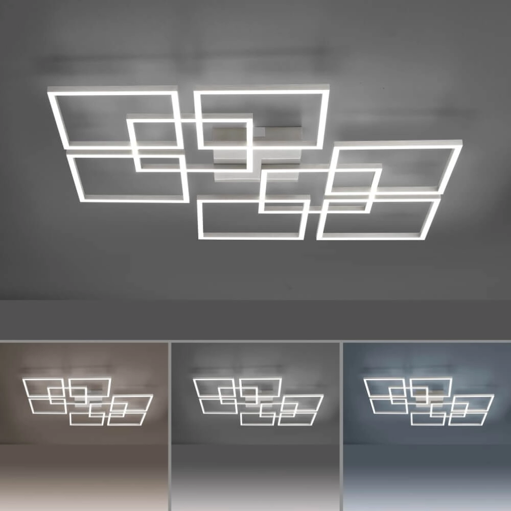 Plafonnier moderne Q-Inigo carré Paul Neuhaus 4012248358108