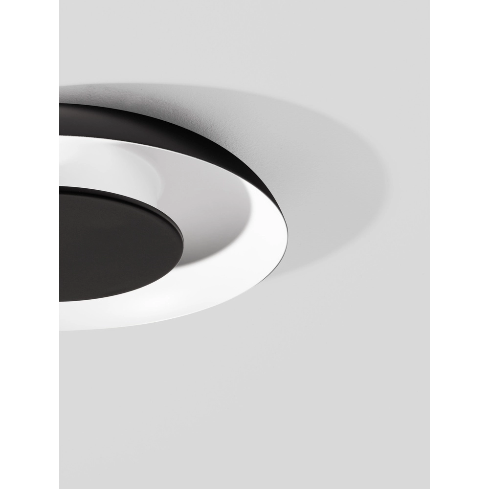 Plafonnier design Epos Ø 40cm noir avec blanc Lyora 5212017463173
