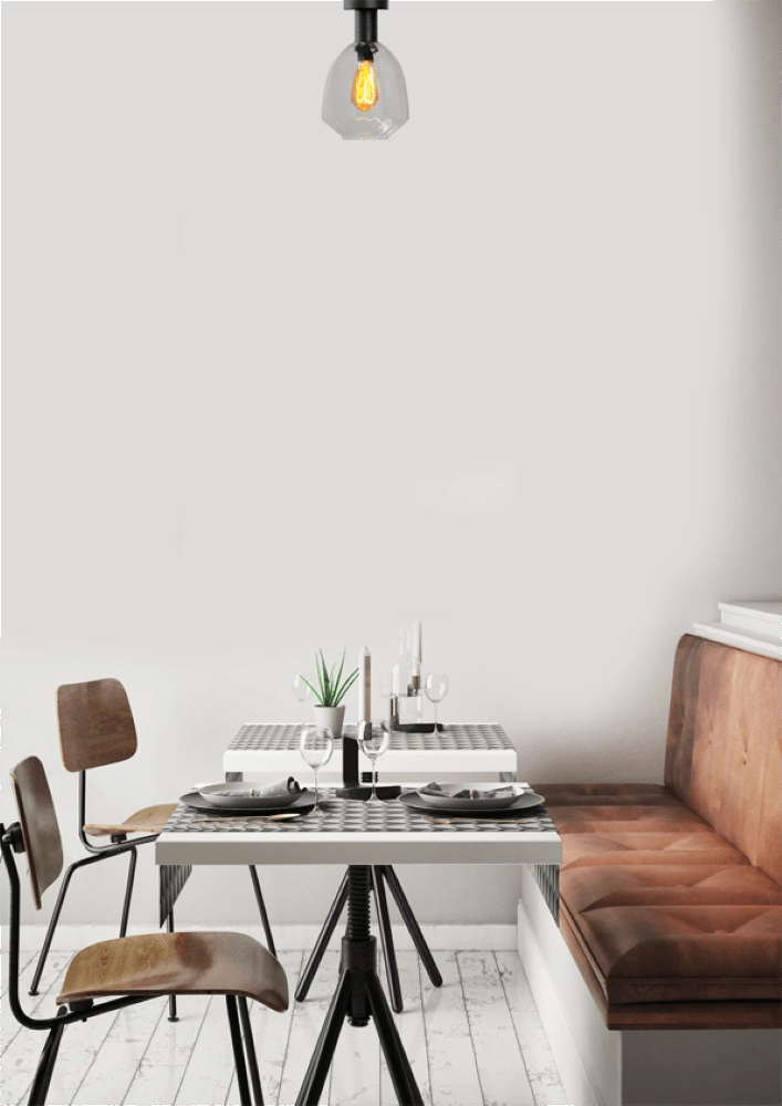 Plafonnier - Ø 20cm - Porto avec verre clair Nicolette Masterlight 8718121271583