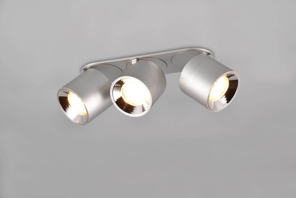 Plafonnier Guayana Nickel à 3 ampoules Trio 4017807574005