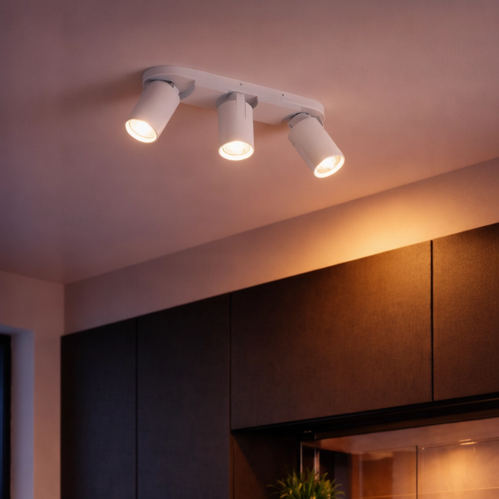 Spot de plafond Esto 3 lumières blanc