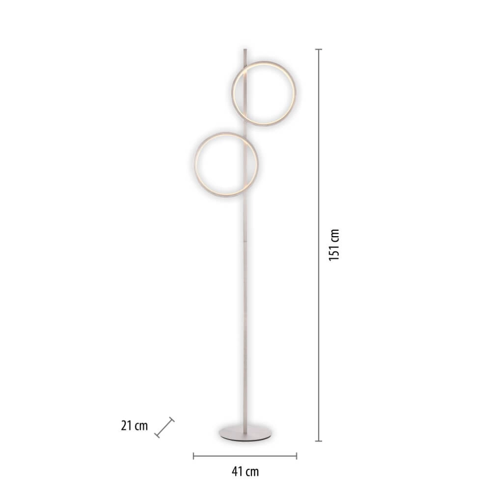 Lampadaire Mini Ritus argent Just Light 4043689002091