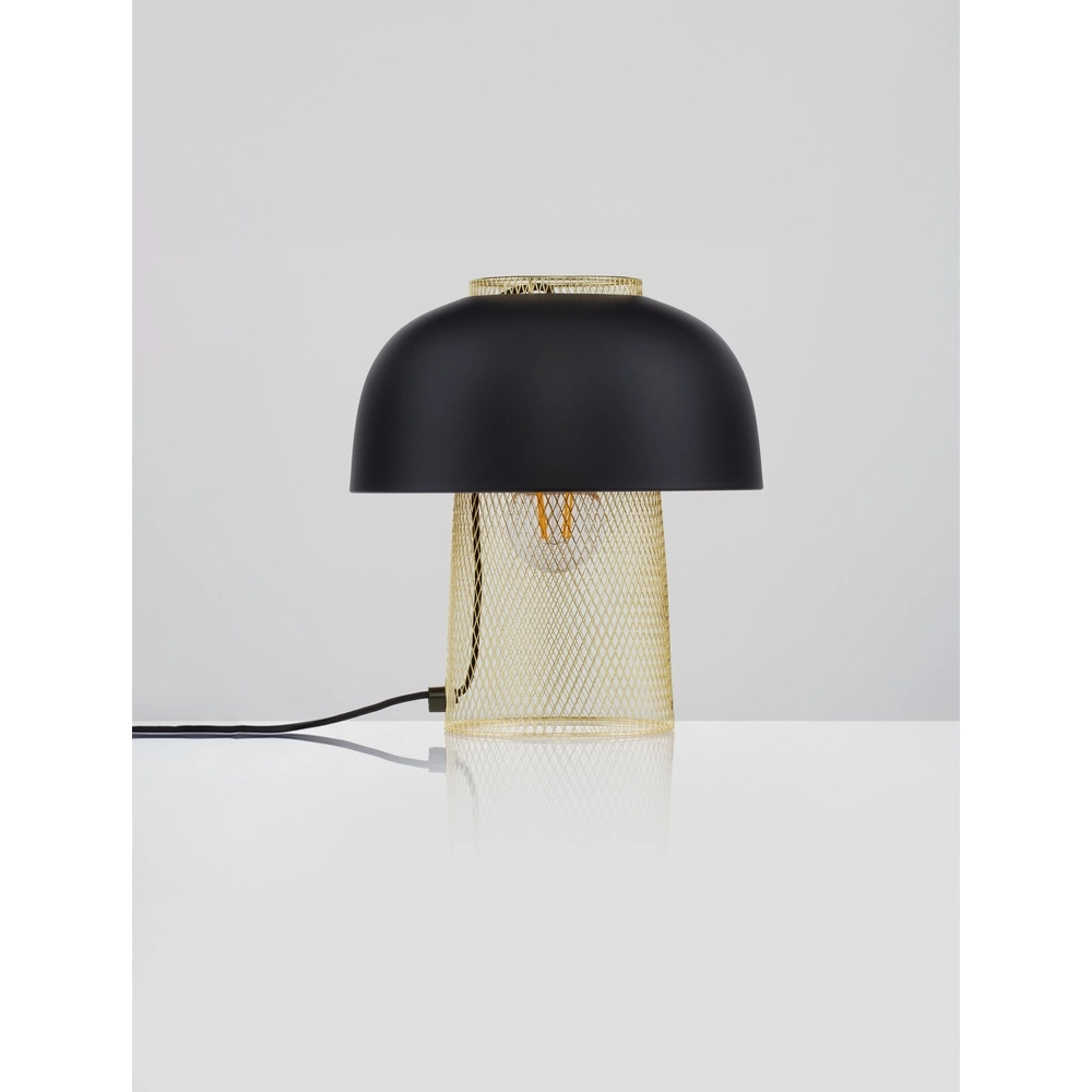 Lampe de table Sqube noir avec or Lyora 5212017454782