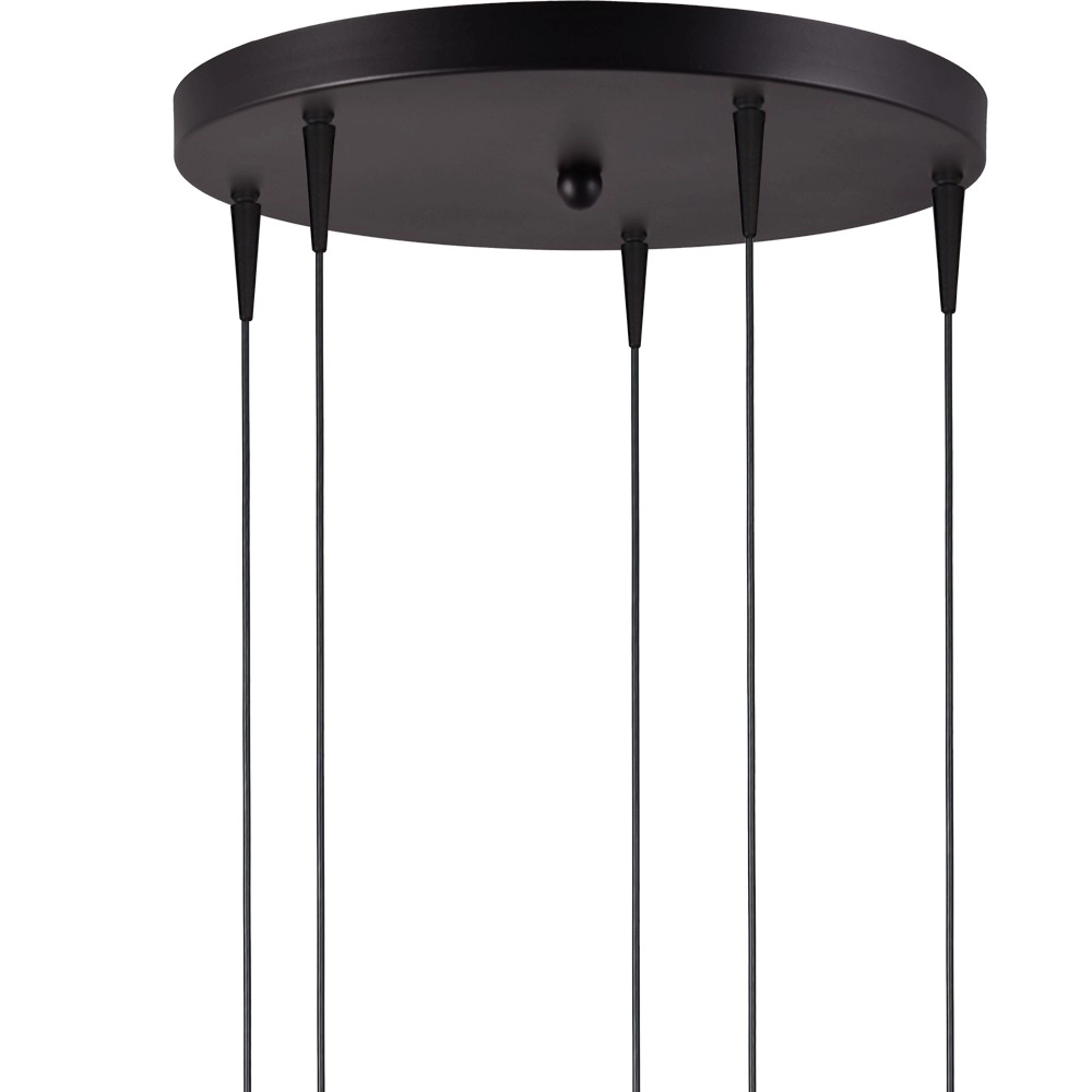 Lampe suspendue à 5 lumières Talana noir avec or Ø 35cm DTW Masterlight 8718121347448