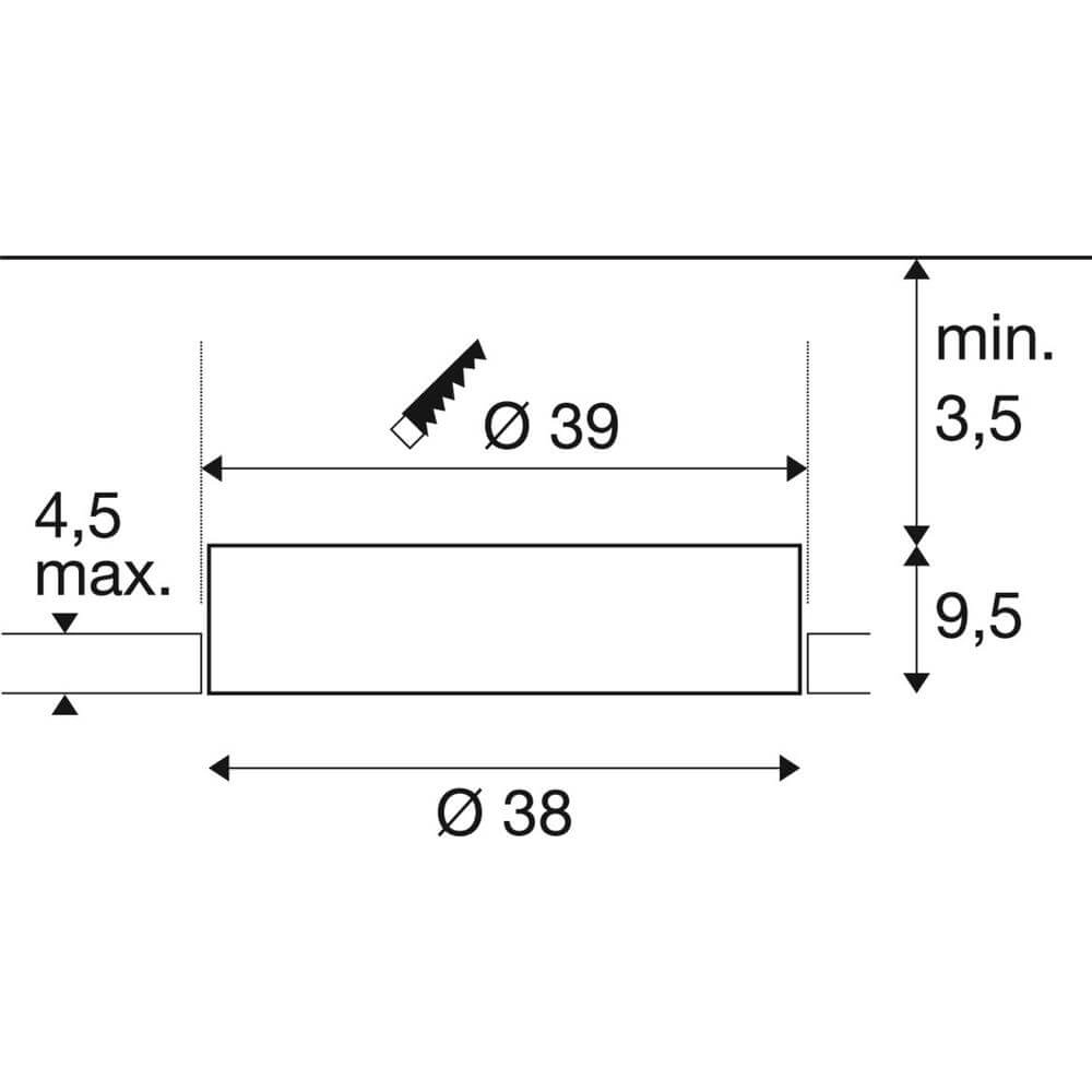 Plafonnier encastré Medo 40 blanc Ø 40cm SLV 4024163297677