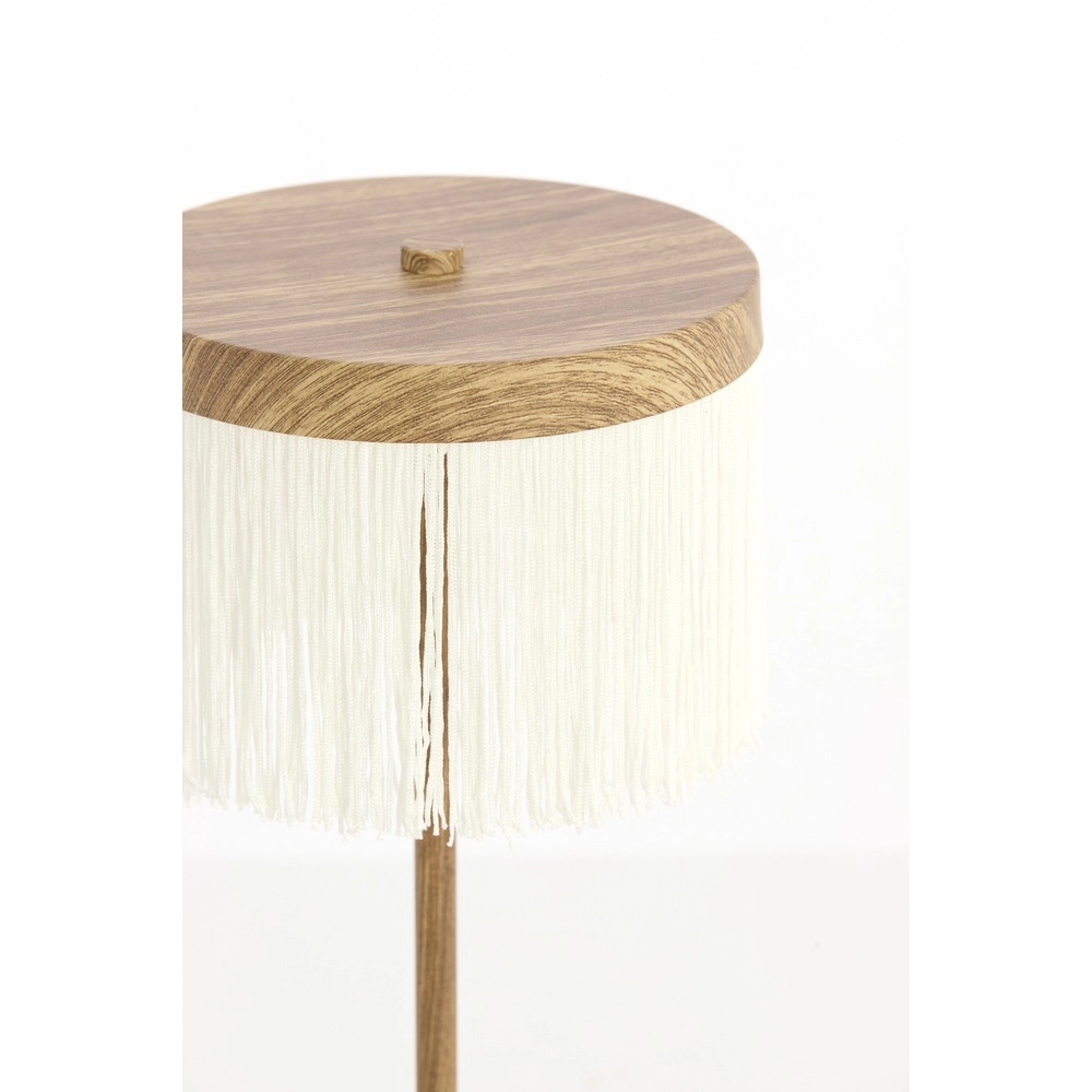 Lampe de table rechargeable Diny Aspect bois avec du blanc Light & Living 8717807816360