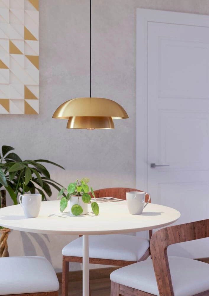 Lampe à suspension design dorée Cenciara Ø40cm Eglo 9008606274390