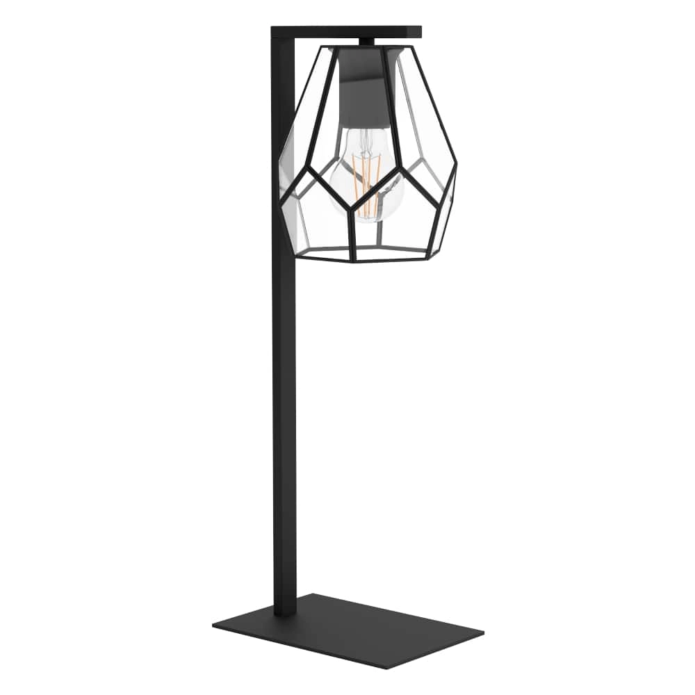 Lampe de table Mardyke noir avec verre
