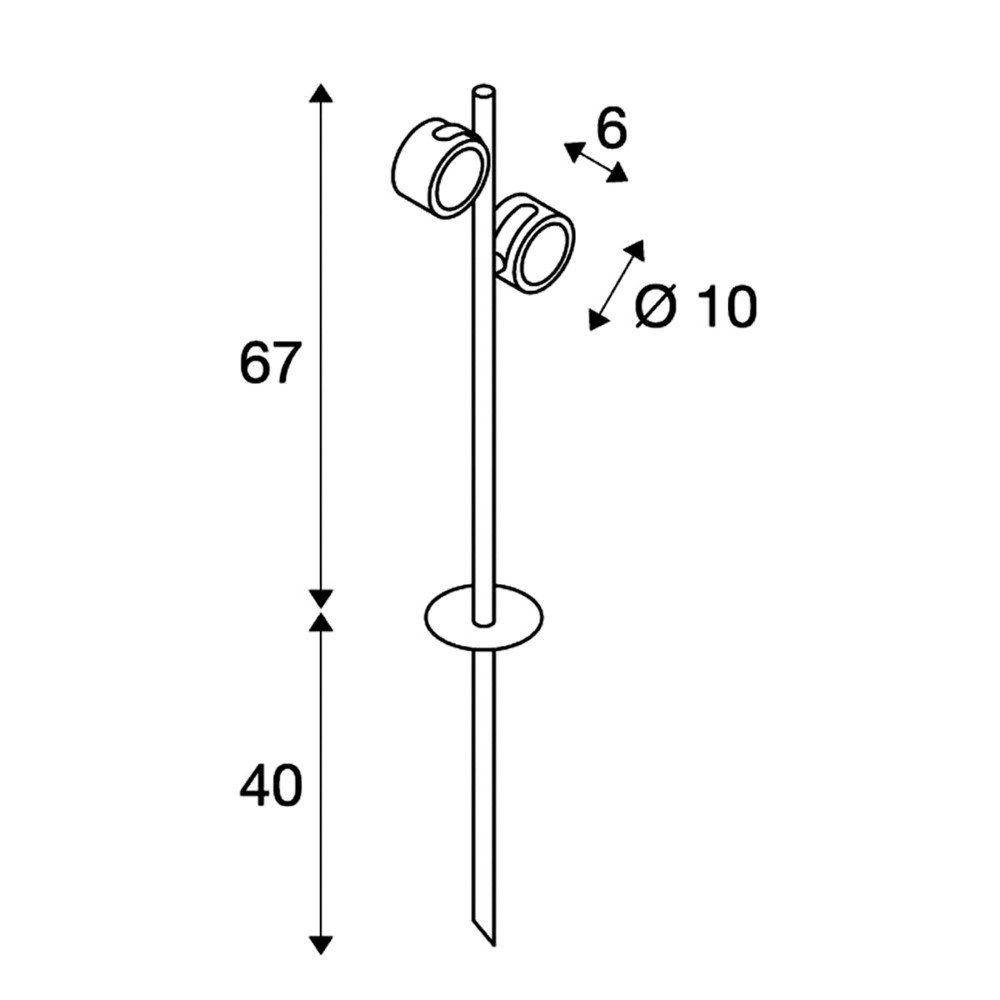 Spot de jardin Sitra 260 SL Spike SLV 4024163134460