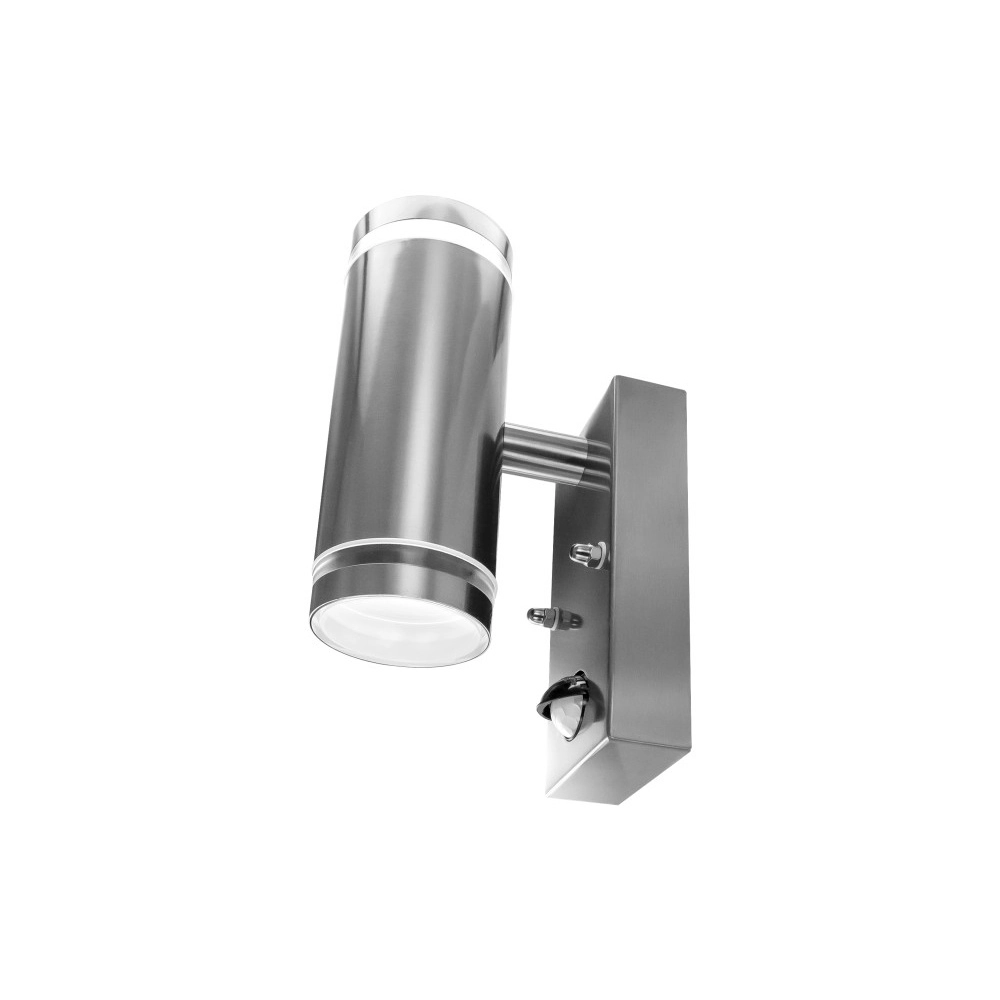 Projecteur mural double avec capteur Opden Acier inoxydable - 2x GU10 Lyora 5055788285663