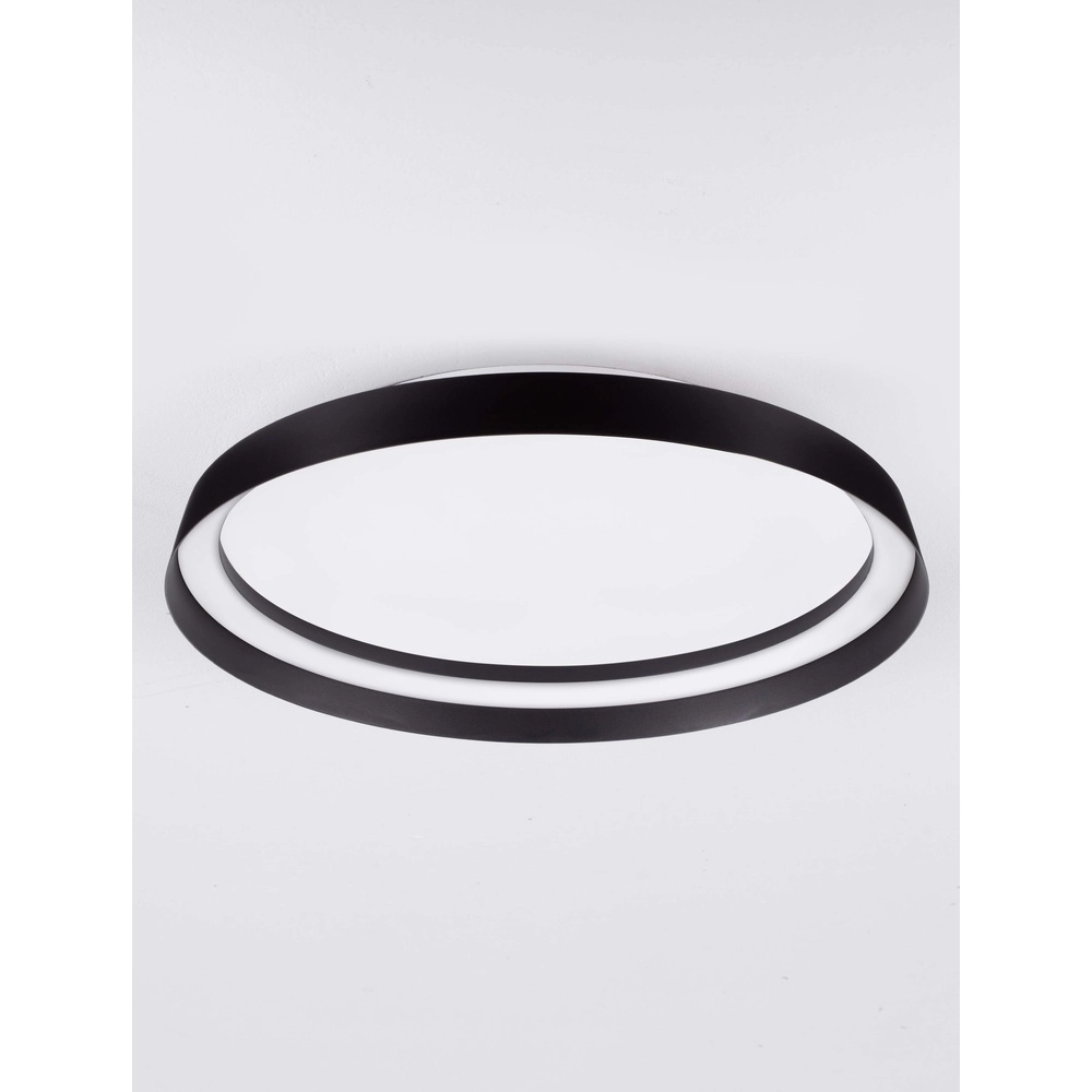 Plafonnier design Ormi Ø 45cm noir Lyora 5212017463098