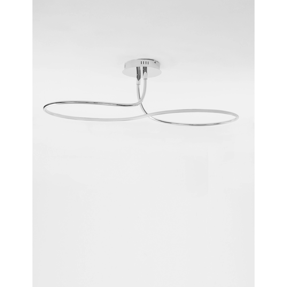 Plafonnier Fungo Boucle chromée Lyora 5212017419873