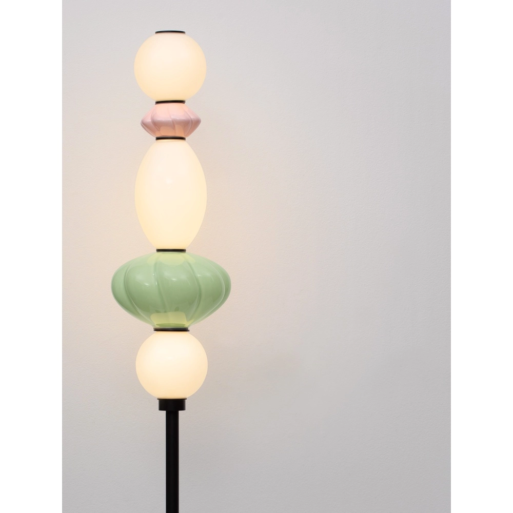 Lampadaire Oneta blanc - rose - vert Lyora 5212017473967