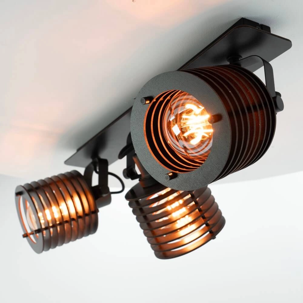 Spot de plafond industriel Segovia 3 lumières Eglo 9008606267163