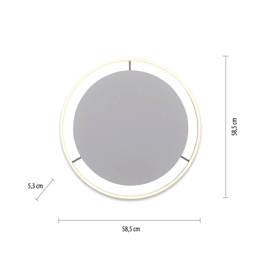 Plafonnier Ritus aluminium Ø 58,5cm Just Light 4043689983475