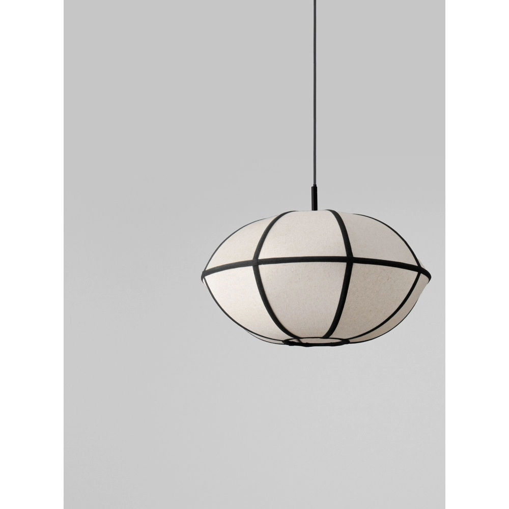 Lampe suspendue Brera noir avec blanc Ø 45cm Lyora 5212017493569