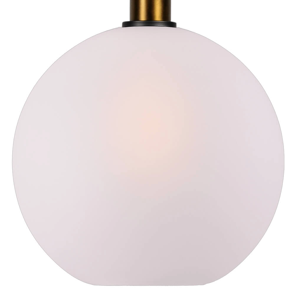 Lampe suspendue Ø 30cm Bella 2 Laiton antique avec verre blanc mat Masterlight 8718121334141
