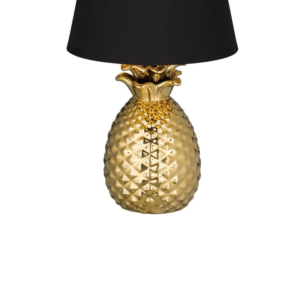Lampe de table Pineapple 35 cm d'or avec du noir Trio 4017807377590