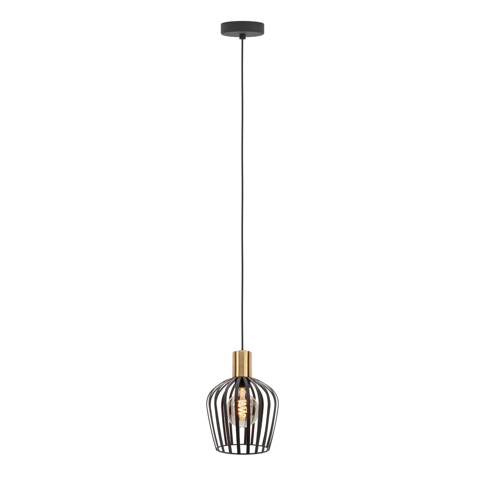 Lampe suspendue Empoli noir avec or - Ø 20cm Eglo 9008606299881