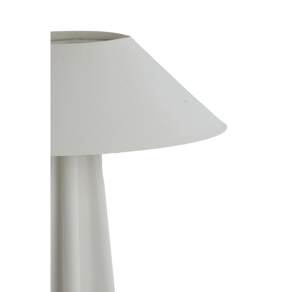 Lampe de table blanche Cukai avec un capuchon métallique Light & Living 8717807742898