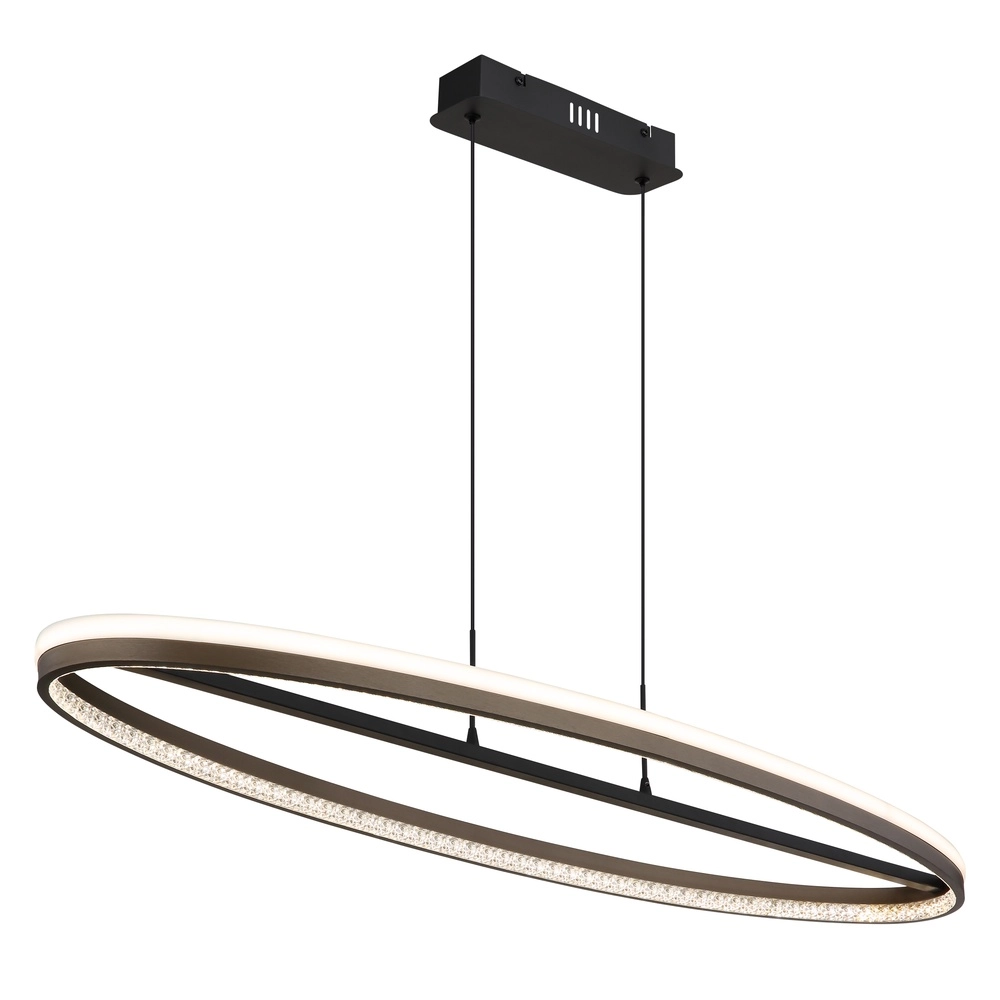 Lampe pendante de conception Della Ovale noir