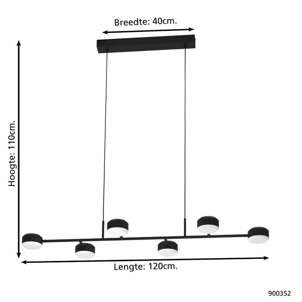 Lampe suspendue LED Clavellina noir Eglo 9008606241095