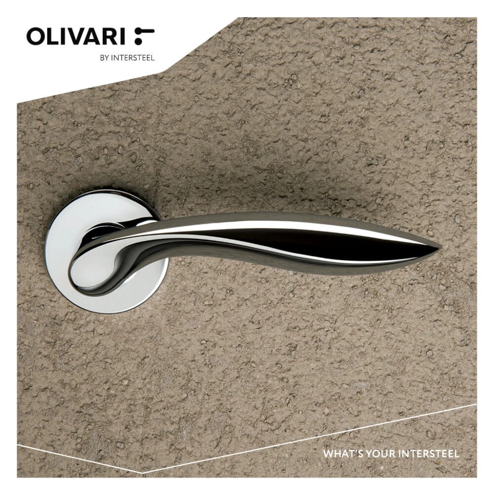 Poignée de porte design Onda chrome Olivari 8714186478066