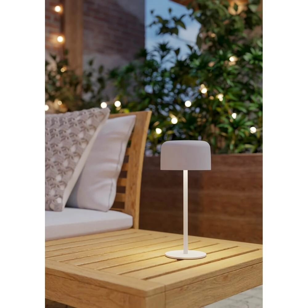 Lampe de table élégante Roccanova Solaire Blanc avec USB Eglo 9008606355044