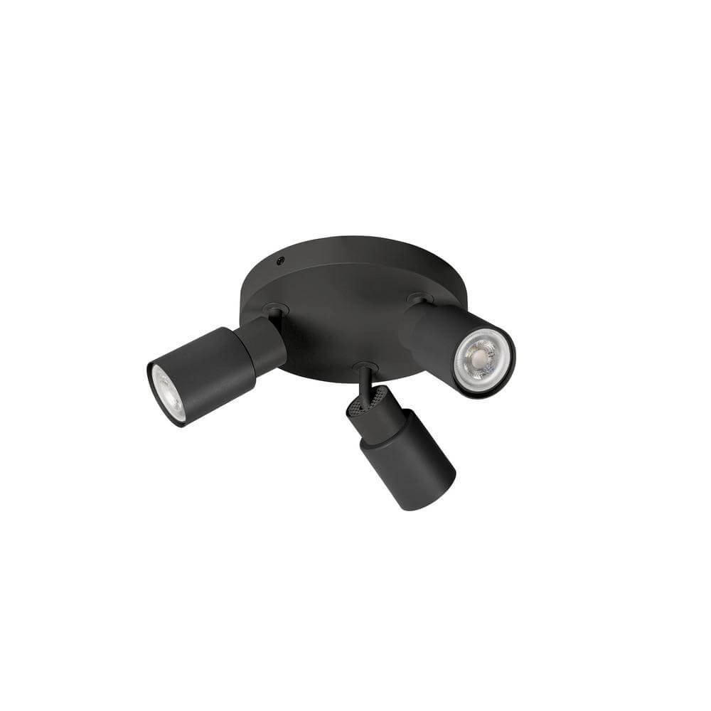 Projecteur rond Puri 2.0 Tube noir 3 lumières SLV 4024163293945