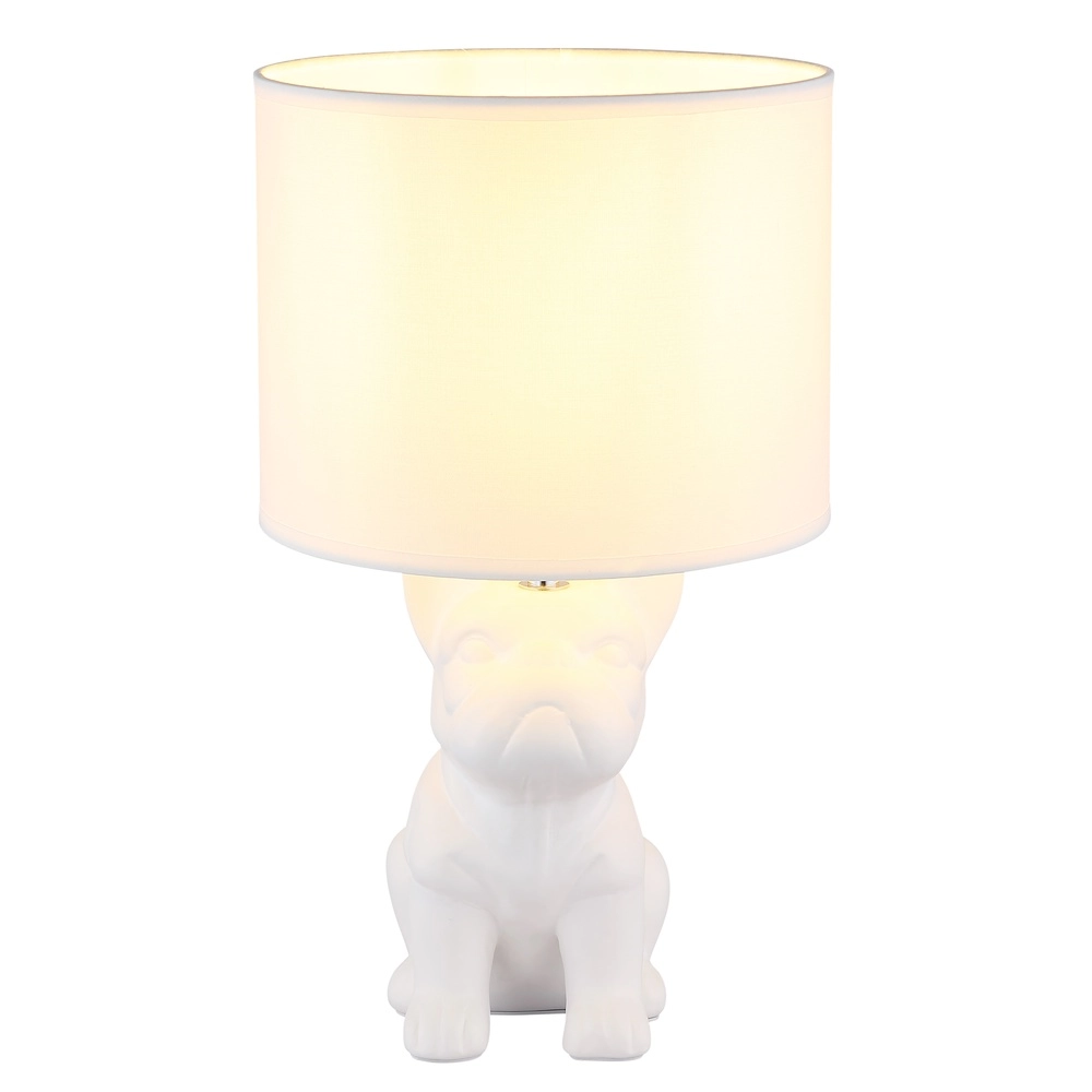 Lampe de table Dogo Blanc chien avec bonnet Globo 9007371569687