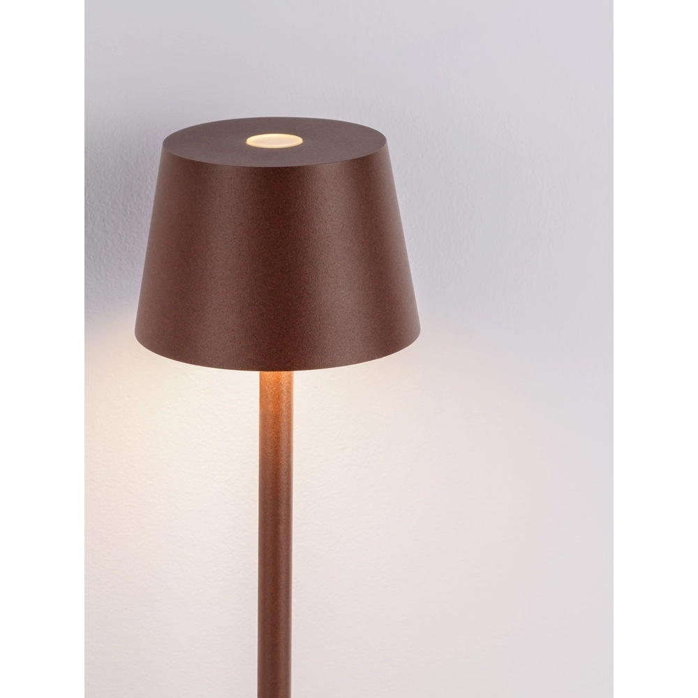 Lampe de table rechargeable Deck Brun rouille Lyora 5212017449245