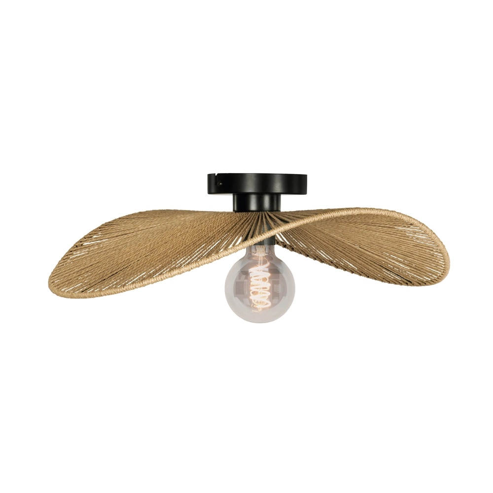Lampe de plafond en rotin Siruela Chambre - 56cm