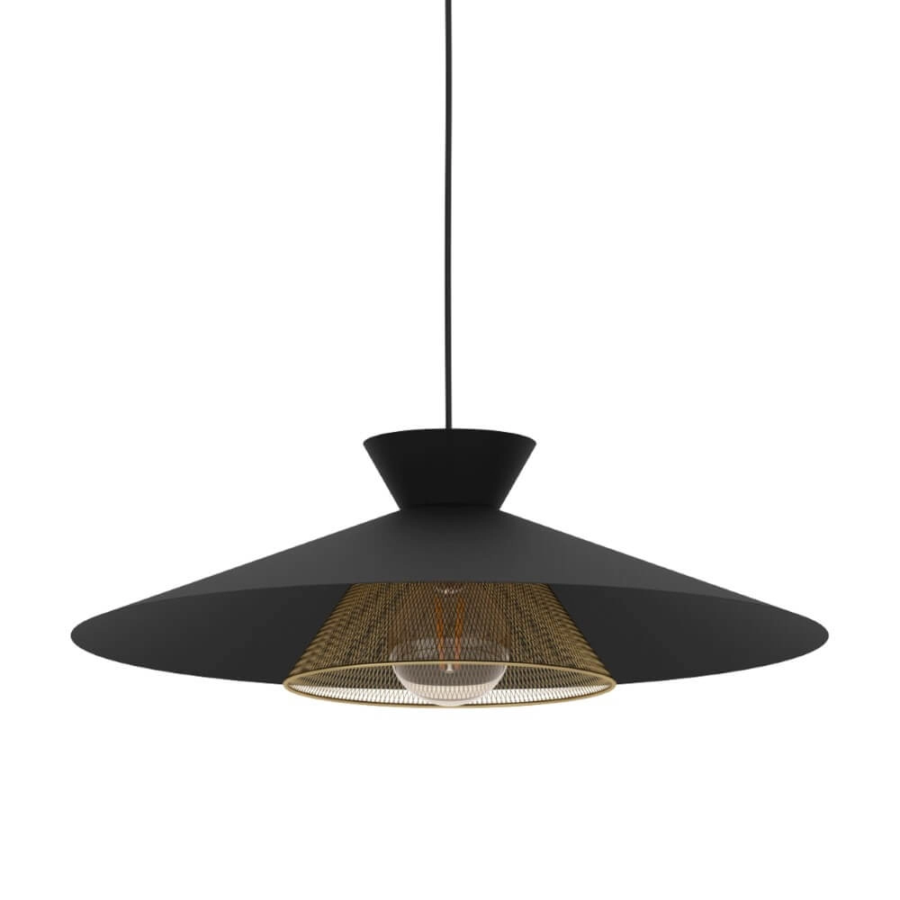 Lampe suspendue noire Grizedale Ø 50 cm Eglo 9002759438852