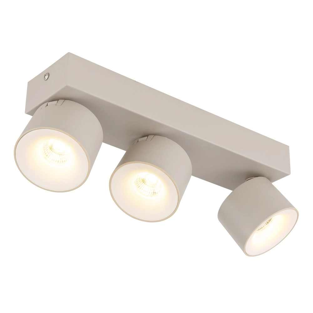 Spot de plafond 3 lumières Rae brun sable