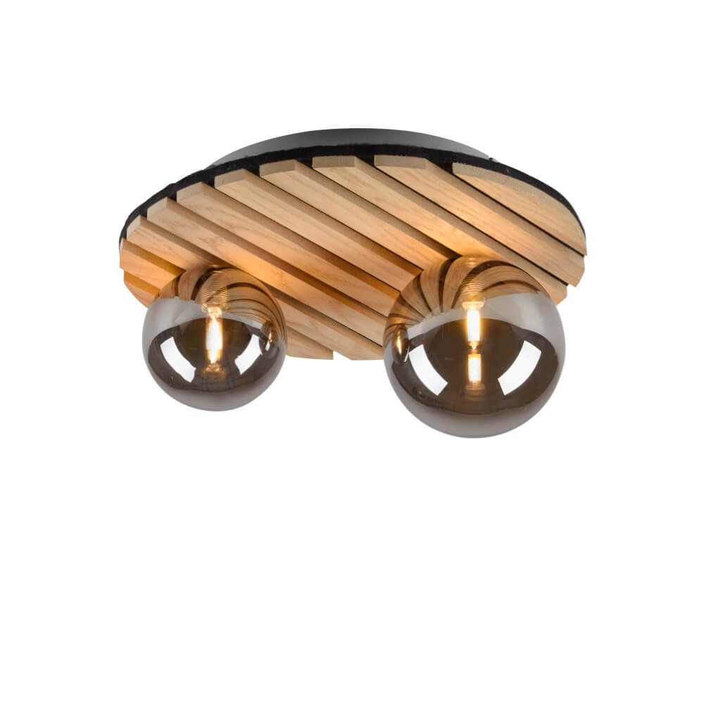 Plafonnier en bois Green Stika autour Just Light 4043689004231