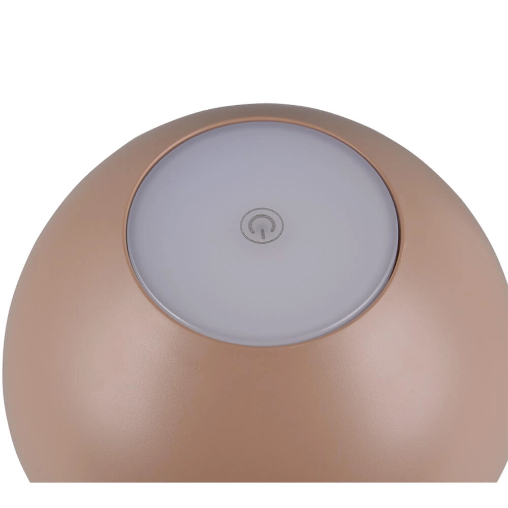 Lampe de table rechargeable Ricardo brun café Trio 4017807633900