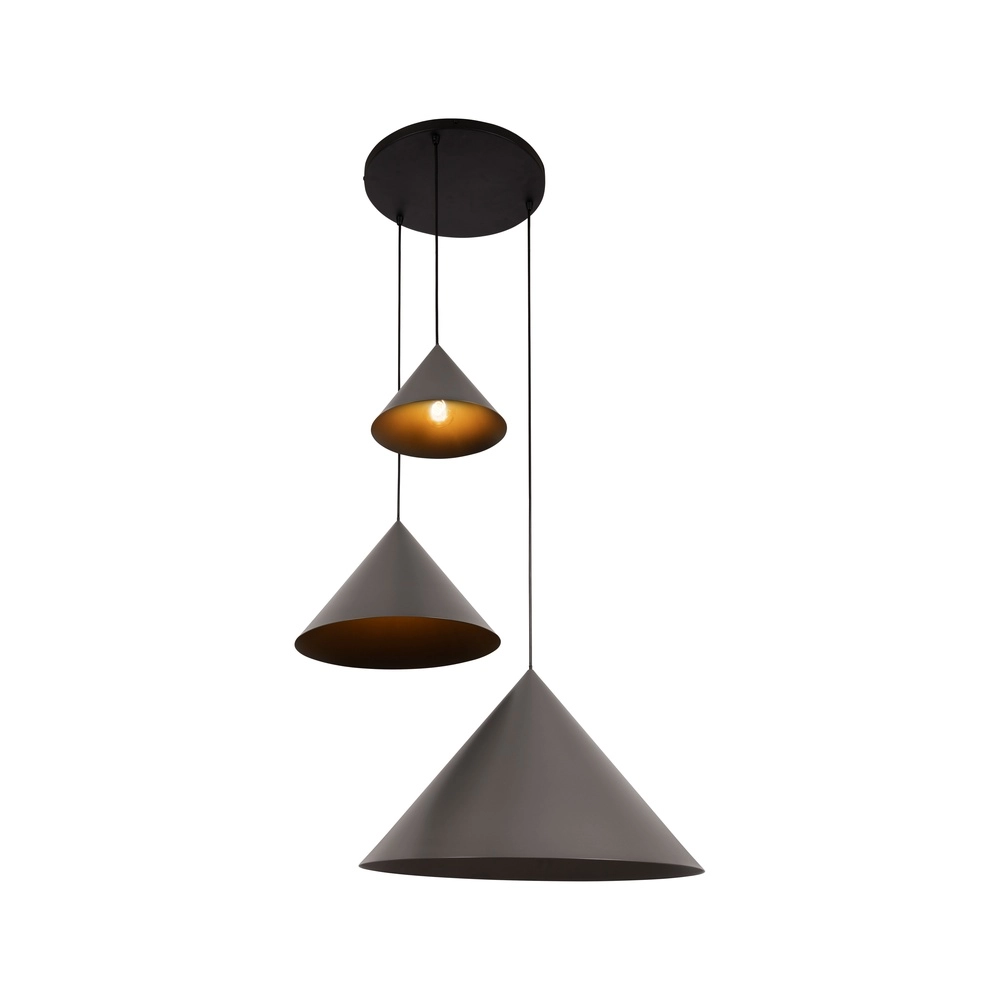 Lampe suspendue vide à 3 lumières Spitze gris