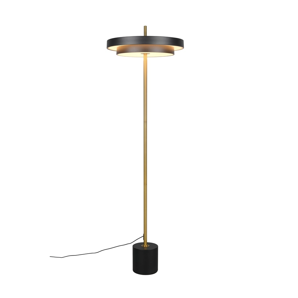 Lampadaire moderne Keaton noir avec or Lampadaire moderne Keaton noir avec or