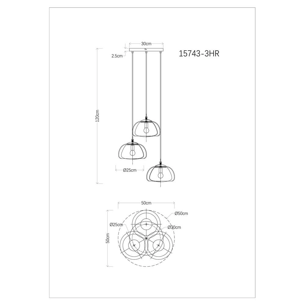 Suspension Jella 3 lumières rondes Globo 9007371455904